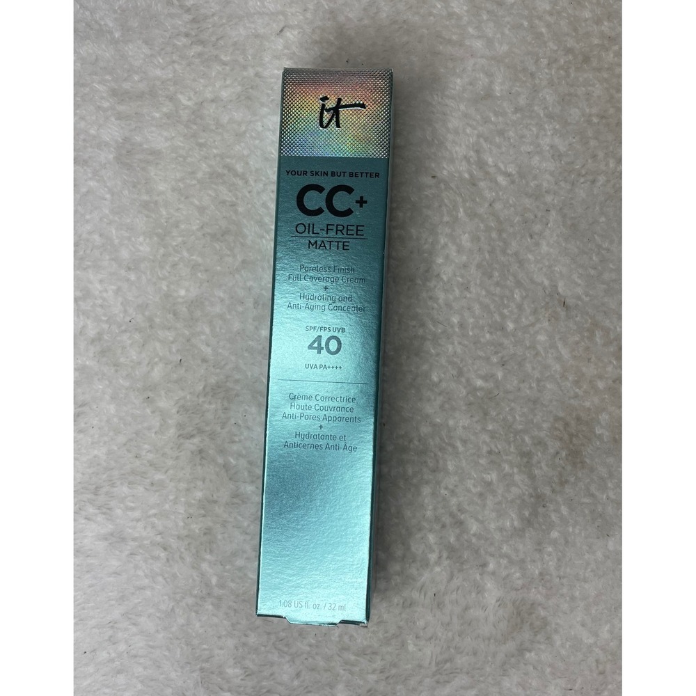 IT Cosmetics CC+ Oil-Free‎ Matte SPF 40 Full Coverage Cream Rich Honey 1.08oz